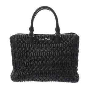 Miu Miu Nappa Crystal Bag Black Leather Shoulder